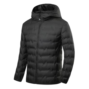 Chaqueta Acolchada Ligera con Capucha para Hombre, para Otoño, Cálida en la Parte Delantera, para Senderismo, Campamento, Escalada y Trekking - Product Image 1