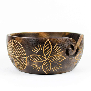 Vente chaude bol en fil de bois fleur en bois d'acacia impression de conception meilleure qualité cadeau accessoires Mordent conception personnaliser l'emballage - Product Image 1