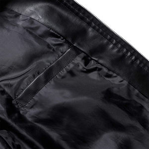 Veste en cuir d'hiver de haute qualité pour hommes, meilleure vente de tissu de qualité supérieure, décoration de poche OEM High Street Wear - Product Image 4