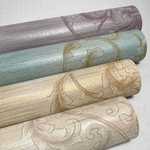 Fire Resistant Wallpaper for Home Improvement Floral Curly Pattern Vintage - Product Image 2