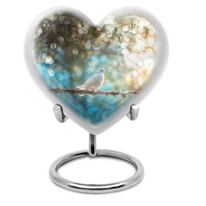 นกพิราบสีขาวบนต้นไม้-หัวใจใส่สัตว์เลี้ยงโกศแพ็ค5ชิ้น (โกศ10นิ้ว & 4ชิ้นใส่โกศ3นิ้ว) - Product Image 3