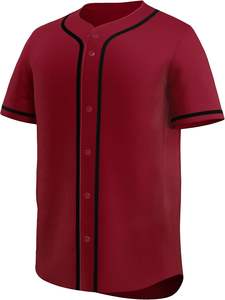 Dernier modèle de maillot de baseball et de softball pour hommes Ensemble de vêtements de baseball et de softball en polyester respirant bleu du fabricant - Product Image 2