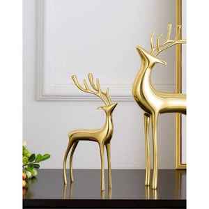 Vente chaude à la main en laiton Animal renne Figurine pour arbre de Noël moderne table intérieur fabriqué en Inde avec une haute qualité - Product Image 5