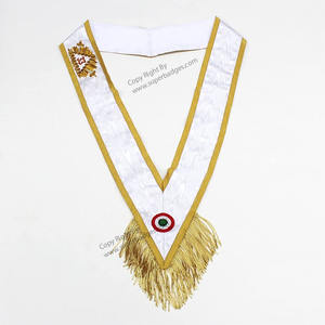 Collier du Conseil 18e degré maçonnique Regalia chaîne collier Rose Croix brodé tissu collier dentelle en gros 18e degré collier - Product Image 3