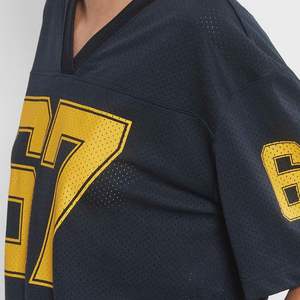 Best Selling Women V-Neck Oversized Football Jersey Breathable <b>Printed</b> Jersey Fashion Oversized Jersey Comfortable and Stylish - Product Image 3