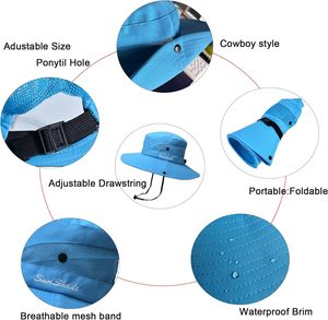 Sombrero de cubo para el sol personalizado de alta calidad para hombres y mujeres 3 ala ancha UPF 50 + sombreros de pesca y playa - Product Image 5