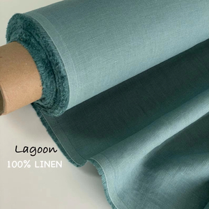 Venta al por mayor 115 ''/292cm de ancho Extra tela de lino francés 100% Lino puro peso medio para ropa de cama vestido Fabricación de cojines para niñas - Product Image 1