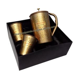 เหยือกน้ำทองแดงบริสุทธิ์สำหรับดื่มและเสิร์ฟน้ำดีไซน์สุดหรู - Product Image 2