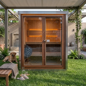 <span class=keywords><strong>Sauna</strong></span> extérieur pour 2 personnes, taille familiale, <span class=keywords><strong>sauna</strong></span> de jardin, thérapie par le bois, retraite bien-être - Product Image 2