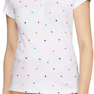 Polo de Golf de secado rápido Formal para mujer, camiseta de poliéster de punto de seda personalizada, diseño de decoración de logotipo, camisetas polo con patrón estampado - Product Image 5