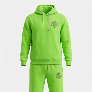 Conjunto de Sudadera con Capucha y Pantalones Deportivos Personalizados OEM para Hombre, Tallas Grandes, Felpa, 100% Poliéster, Ropa Deportiva Transpirable - Product Image 1