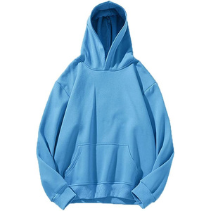 Haut élégant à la mode Design personnalisé classique confortable pull léger Streetwear couleur unie surdimensionné Hoodi homme - Product Image 1