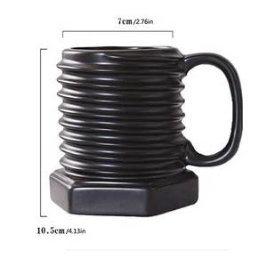 Tazza in ceramica moderna fatta a mano in stile nordico tazza da 200ml in gres gres a forma di vite con manico a microonde sicura per regali aziendali - Product Image 2