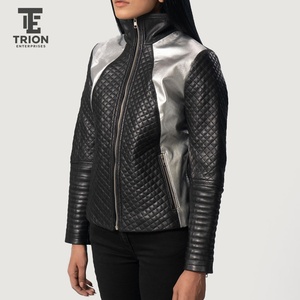 Chaqueta de Cuero Genuino para Mujer, Estilo Motero Clásico, Corte Ajustado, Cierre de Cremallera, Piel de Cordero Auténtica, Prenda Exterior Moderna 2026 - Product Image 3