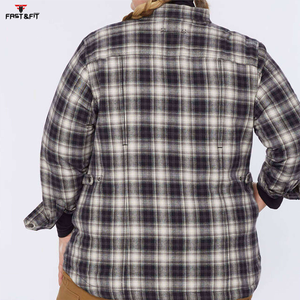 Camisa de franela para mujer diseño personalizado de manga larga ropa de entrenamiento fitness precio barato nuevo diseño - Product Image 6