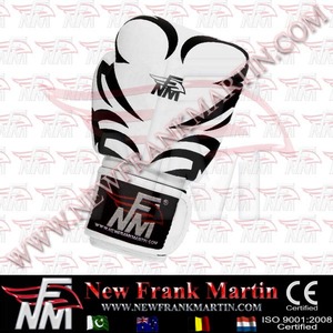Guantes de boxeo de cuero de vaca de diseño personalizado NFM para niños Muay Thai Kickboxing Fitness Gym Training MMA Competition OEM ODM - Product Image 3