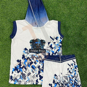 Maillots de football personnalisés 7 contre 7, uniformes d'équipe à capuche, compression, légers, respirants, gestion de l'humidité - Product Image 2