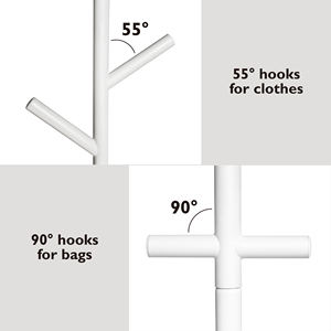 Porte-manteau en métal pour entrée Organisateur de support de tube robuste Base de disque stable Support peu encombrant - Product Image 6