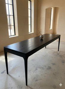 MESA DE COMEDOR DE ÓNICE NEGRO DE 60 CM DE ANCHO, MESA DE COMEDOR MODERNA DE LUJO DE PIEDRA DE ÓNICE, MUEBLES DE COMEDOR ELEGANTES, MESA DE COMEDOR MODERNA DE ROBLE - Product Image 1