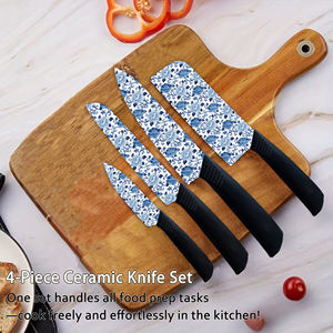 Couteau de chef en céramique, imprimé floral, plastique, ambidextre, pour usage domestique, haute qualité, vente chaude, artisanat fait main, fourni par l'usine - Product Image 5