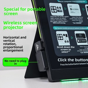 Adaptateur Dongle Portable Sans Fil Yubwvo pour Affichage, <span class=keywords><strong>Convertisseur</strong></span> Vidéo avec Streaming <span class=keywords><strong>Audio</strong></span> et Extension de Médias - Product Image 1
