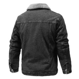 Veste en jean de meilleure qualité pour hommes, veste en jean respirante pour la rue, veste en denim de couleur noir clair, à prix de gros - Product Image 2