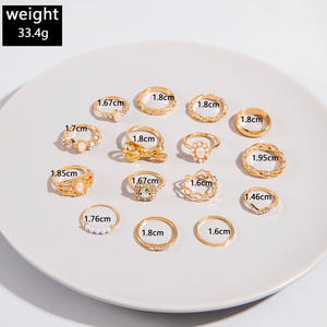 แหวนชุดฝังมุก ดีไซน์ไม่ซ้ำใคร ขายดี ชุบทอง/เงิน ลายบิดเกลียว รูปหัวใจ ผีเสื้อ รับผลิตตามแบบ ODM สำหรับงานแต่งงาน งานหมั้น ทำจากโลหะผสม - Product Image 2