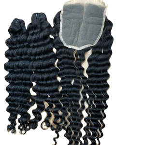 Cheveux vietnamiens bruts Soft Steam birman cheveux bouclés double trame extensions de cheveux et dentelle suisse HD - Product Image 4