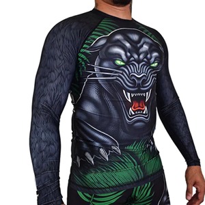 เสื้อแรชการ์ดสำหรับผู้ชายเสื้อรัดกล้ามเนื้อโลโก้ตามสั่งใหม่ - Product Image 4