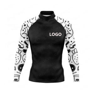 Camiseta de Compresión de Manga Larga con Protección Solar Personalizada para Hombre, de Poliéster, para Natación y Surf - Product Image 3