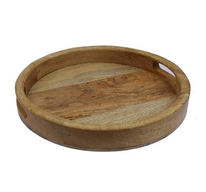 Bandeja de Servicio de Madera de Acacia de Calidad Estándar con Diseño Único para Servir Alimentos, Frutas en el Hogar o en Restaurantes, Bandeja Rectangular con Asa - Product Image 6