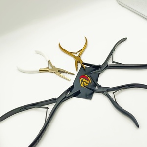 Venta caliente Micro Ring Hair Extension Tools Alicates en Black Gold Alicates de acero inoxidable sostenibles para cinta en extensiones de cabello - Product Image 2