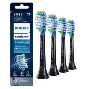 Têtes de brosse à dents Philips Sonicare DiamondClean authentiques, 3 têtes de brosse, noires, HX6063/95 & C3 Premium Plaque authentiques - Product Image 2