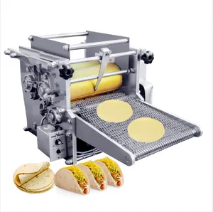 Máquina comercial pequena elétrica de tortilha para farinha de trigo, grande e compacta, totalmente automática, para uso doméstico, em restaurante, tacos, México, grande e compacto