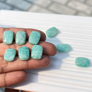 Amazonita Natural, piedra preciosa suelta, cabujón en forma de Octágono, 10x14mm, piedra calibrada pulida suave para la fabricación de joyas - Product Image 3