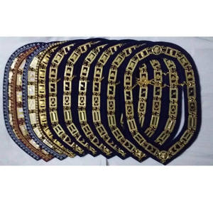 Arche Royale maçonnique PHP passé haut prêtre collier de chaîne en métal avec bijou gratuit 3 couleurs ensembles bleu rouge violet avec des bijoux en 2025 - Product Image 4