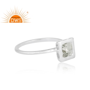 Nuevas llegadas Anillo de piedras preciosas de amatista verde natural de plata esterlina Joyería personalizada para mujeres Regalo para ella - Product Image 4