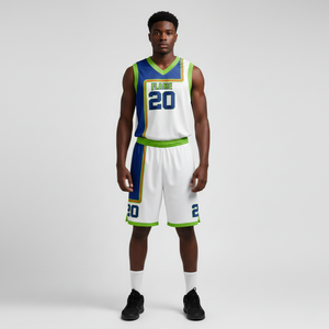 Ensemble d'uniformes de basket-ball personnalisés avec personnalisation du joueur |   Fabricant et exportateur en gros de shorts de basketball OEM ODM - Product Image 1