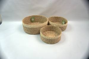 ชุดตะกร้าหญ้าทะเลสาน3ใบสำหรับจัดเก็บและจัดระเบียบบ้าน - Product Image 3