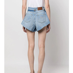 กางเกงยีนส์ขาสั้นแฟชั่นฤดูร้อนปี 2025 สำหรับผู้หญิง ไซส์พลัส ยกกระชับสะโพก เอวสูง ราคาสมเหตุสมผล บริการ OEM - Product Image 5