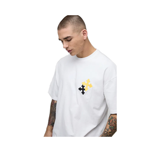 T-shirt Homme Oversize en Maille Teinte en Fil 100% Coton, Qualité Premium, Écologique, Logo Spécial, Collection Broderie 2026 - Product Image 1