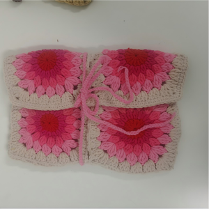 Funda de Libro de Ganchillo Hecha a Mano de Primera Calidad, Exquisitamente Cosida, Bolsa para Libros, Patrones de Color Personalizables para Uso Diario y Regalos - Product Image 5