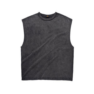 เสื้อกล้าม220gsm ผ้าฝ้าย100% แขนกุดแบบถักระบายอากาศได้ดีพิมพ์โลโก้ได้ตามต้องการ - Product Image 3