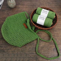 Fil de coton creux 300g pour production artisanale, crochet, sacs, matériel DIY, brins ronds, fil moyen, chapeau, coussin, 2mm