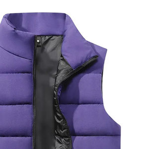 Gilet matelassé d'hiver léger et imperméable sur mesure OEM, style décontracté pour homme, fermeture éclair, bouton, respirant, toile, taille plus, veste sans manches - Product Image 6