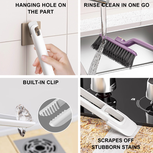 <span class=keywords><strong>Brosse</strong></span> de Nettoyage <span class=keywords><strong>Rotative</strong></span> Multifonction 2-en-1 pour Salle de Bain Fenêtre Mur <span class=keywords><strong>Sol</strong></span> Fente Poils Durs Solution économique - Product Image 6