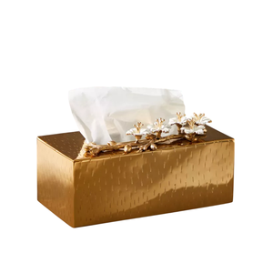 Fantástico diseñador Decoración de mesa para el hogar caja de pañuelos servilletero de primera calidad caja de pañuelos de Metal dorado accesorios para servilletas - Product Image 3