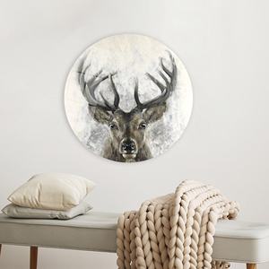 Impression sur toile d'art moderne en verre motif cerf, cadeau élégant pour décoration de ferme, ART EN VERRE TÉRMÉRISÉ - Product Image 1