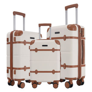 New Arrival Retro ABS Travel Luggage Custom Logo Carry on Suitcase Lightweight Traveling Bag Trolley Set