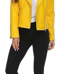 Chaqueta de cuero de mujer de manga larga de diseño personalizado de gran calidad ropa de calle transpirable para exteriores procesamiento en bruto al por mayor - Product Image 5
